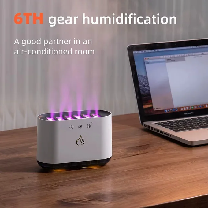 🌫️ Humidificateur Dynamique à Effet Flamme & Lumière RGB - Image 4