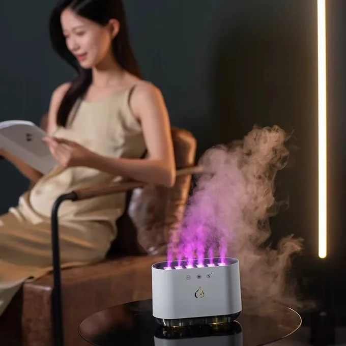 🌫️ Humidificateur Dynamique à Effet Flamme & Lumière RGB - Image 2