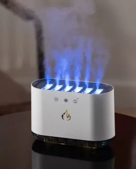 🌫️ Humidificateur Dynamique à Effet Flamme & Lumière RGB